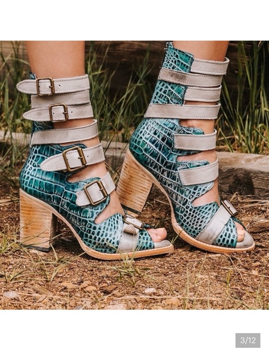 Freebird by Steven Shoes - Freebird BOND 6 Turquoise croco *RARE*